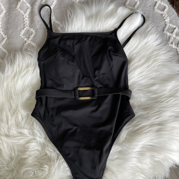 H&M Other - NWT black swimsuit with belt detail